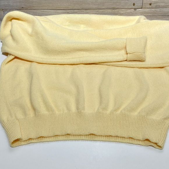 Vintage Jefflon Lord Jeff V-Neck Pullover Sweater Men's XL Yellow Orlon Acrylic - Picture 6 of 8